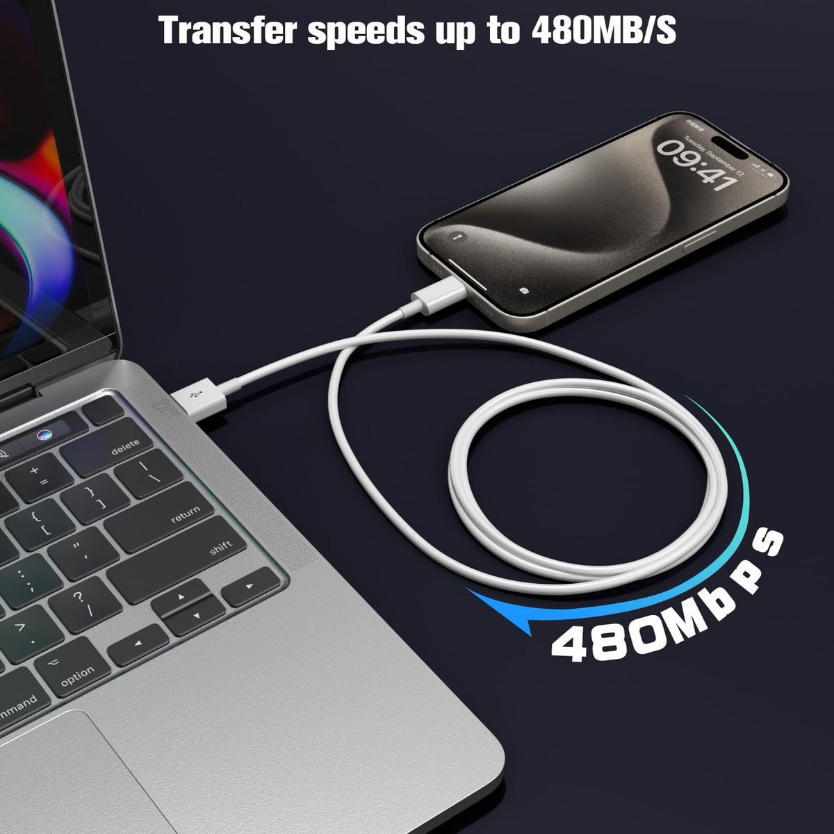 Car Carplay Cable for iPhone 17/16/15,iPhone 16/15 Plus17/16/15 Pro 17/16/15Pro Max charger ,USB A to USB C for Carplay USB C Cord, iPad USB C Cable 10th, iPad Air Car Charger Cable Cord 3FT (White)