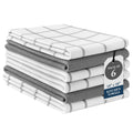 LANE LINEN Cotton Kitchen Towels and Dish Cloths Set, 6-Pack – Absorbent, Quick-Drying Dish Towel, 18