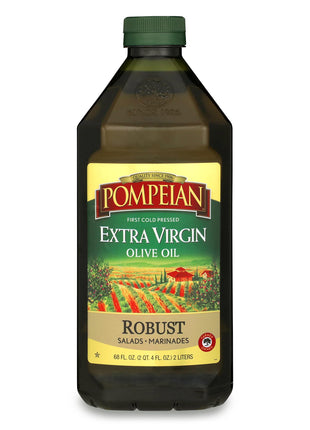 Pompeian Robust Extra Virgin Olive Oil, Contains Polyphenols, First Cold Pressed, 68 Fl Oz
