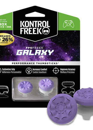 KontrolFreek FPS Freek Galaxy Purple for Xbox One and Xbox Series X Controller | 2 Performance Thumbsticks | 1 High-Rise, 1 Mid-Rise | Purple