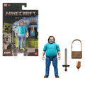 Mattel Minecraft Action Figure & Accessories Set, 4-inch Steve Posable Character Collectible Inspired by A Minecraft Movie