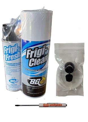 Smilyeez BG Frigi-Clean Aerosol AC Evaporator Cleaner And Frigi-Fresh Kit With Evaporating Cleaning Nozzle PN 6404 (1 Kit) and Pocket Screwdriver