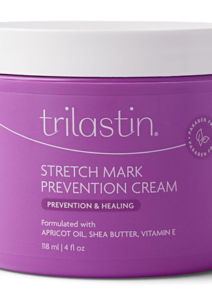 Trilastin Stretch Mark Cream for Pregnancy – Hydrating Belly Cream for Pregnant Women- Shea Butter & Vitamin E, Paraben Free, No Added Fragrances - Maternity Body Lotion for Belly, Hips, Thighs – 4 oz