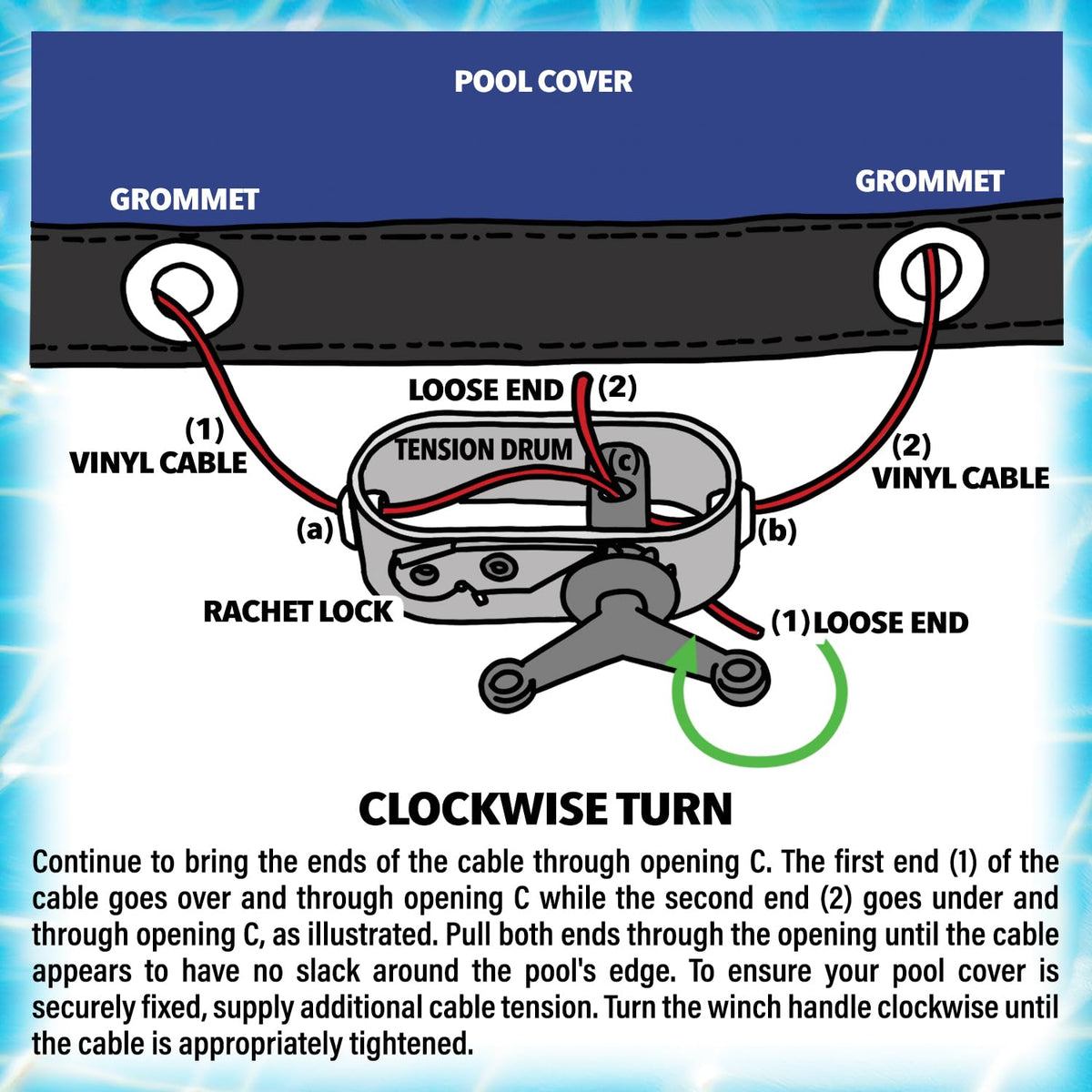 24 Ft Round Premium Heavy-Duty Winter Pool Cover - Royal Blue, Extra Thick and Durable, Tear-Proof, UV-Resistant, Reinforced Edges, Easy Install, All-Season Protection for Above Ground Pools