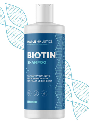 Rosemary and Biotin Shampoo for Thinning Hair - Vegan Volumizing Shampoo for Fine Hair with B Vitamins Argan Oil & Tea Tree Essential Oil - Paraben Silicone and Sulfate Free Vegan Formula (8 Fl Oz)