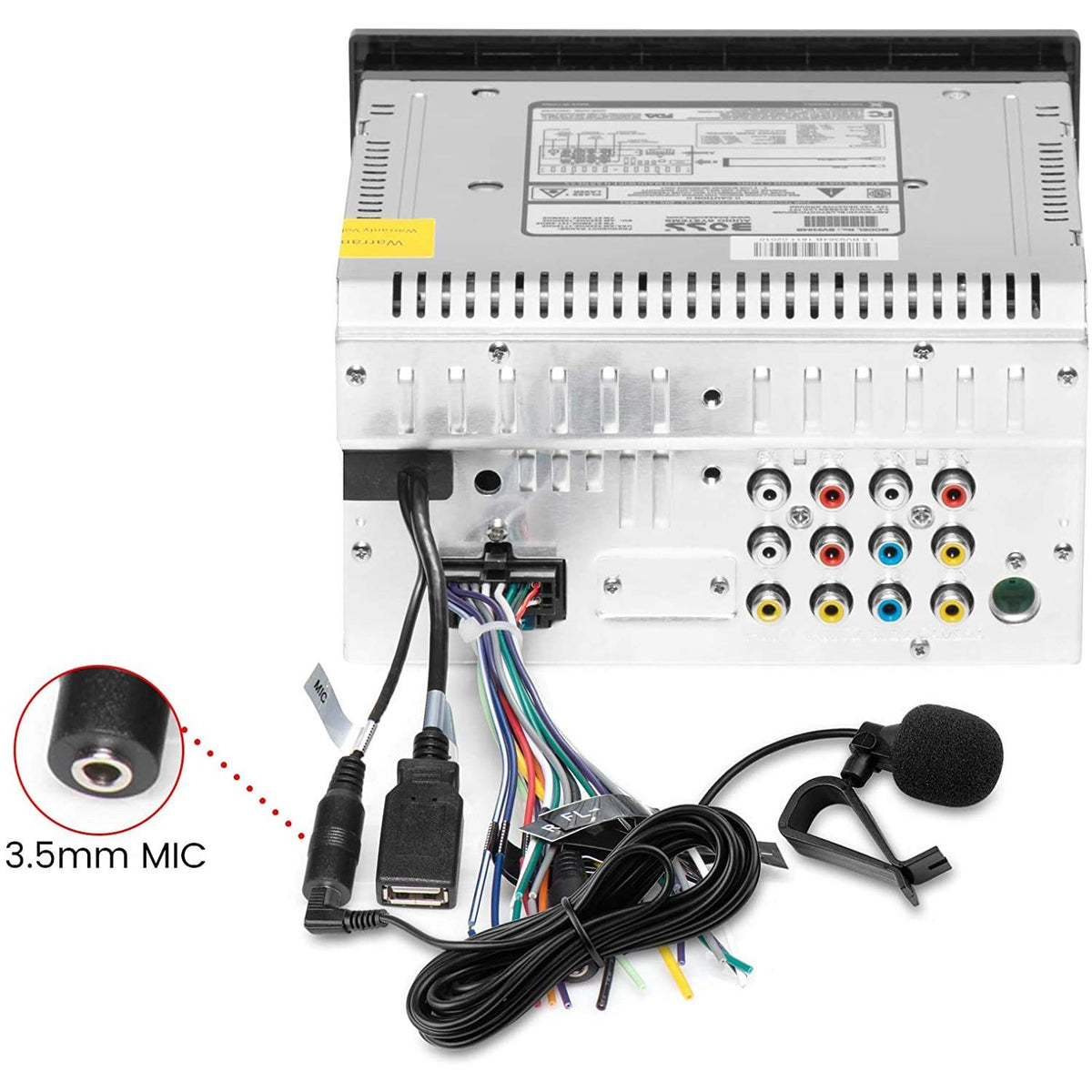 FingerLakes 3.5mm Microphone Assembly Mic for Car Vehicle Head Unit Bluetooth Enabled Stereo Radio GPS DVD