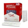 WOBBLE WEDGES Flexible Plastic Shims - Leveling Shims for Home Improvement, Furniture Levelers, Table, and Toilet for Leveling - Made in USA Plastic Wedges Shim for Appliances (Clear, 30-Pack)