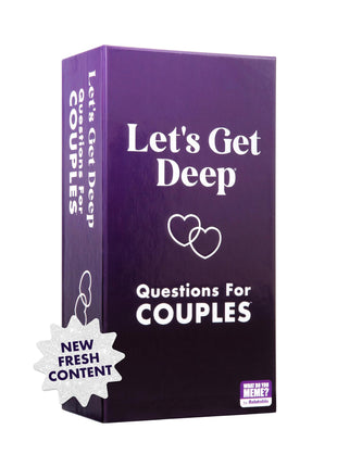 Let's Get Deep by Relatable, A Question Card Game for Couples, Great for Date Night Ideas, Couples Gifts, Wedding Gifts, and Long Distance Relationship Gifts, Includes 200 Cards to Build Up Intimacy