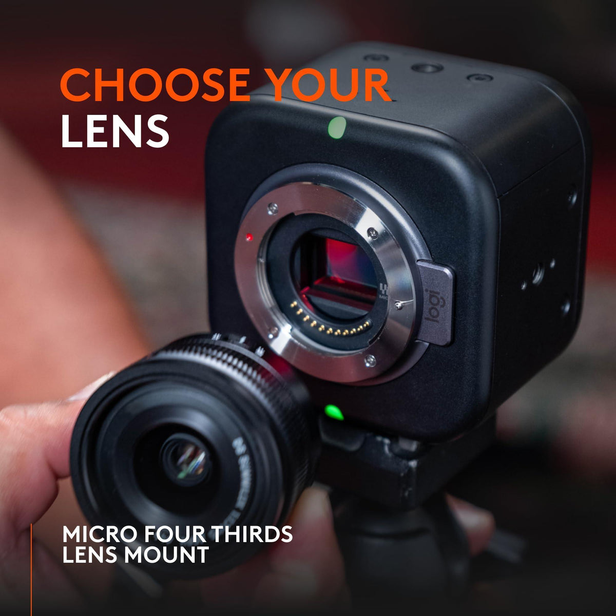 Logitech for Creators Mevo Core Wireless Live Streaming Camera, 4K Video Camera with Interchangeable Lens, Multicam Ready, Intuitive App Control