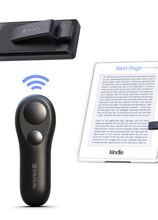 SK SYUKUYU RF Remote Control Page Turner for Kindle Reading Ipad Surface Comics, iPhone Android Tablets Reading Novels Taking Photos(Black)