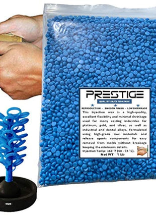 Quality Beads Injection Wax Flex Light Blue Wax Jewelry Lost Wax Casting 1 Pound