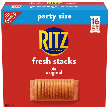 RITZ Fresh Stacks Original Crackers, Party Size, 16 Multi Snack Packs | Travel Snacks, Individually Wrapped