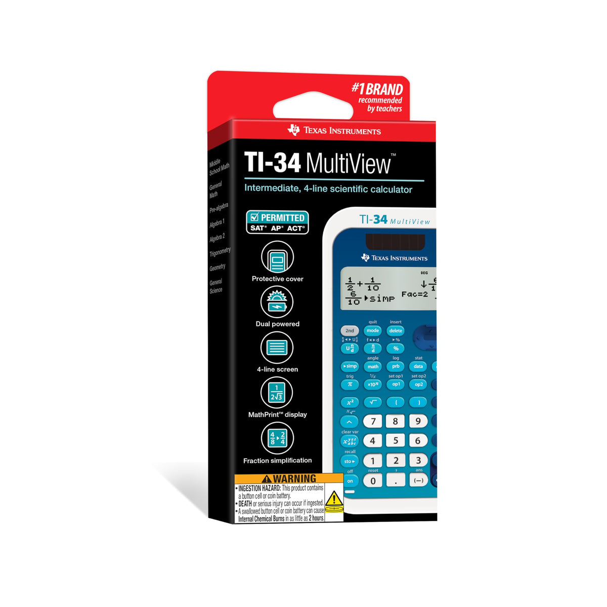 Texas Instruments TI-34 MultiView Scientific Calculator