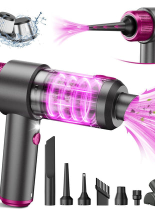 EYYA Handheld Cordless Car Vacuum Cleaner, 4-in-1 Portable Mini Car Vacuum Cleaner, 15000PA High Power & Air Duster with LED Light for Home Office