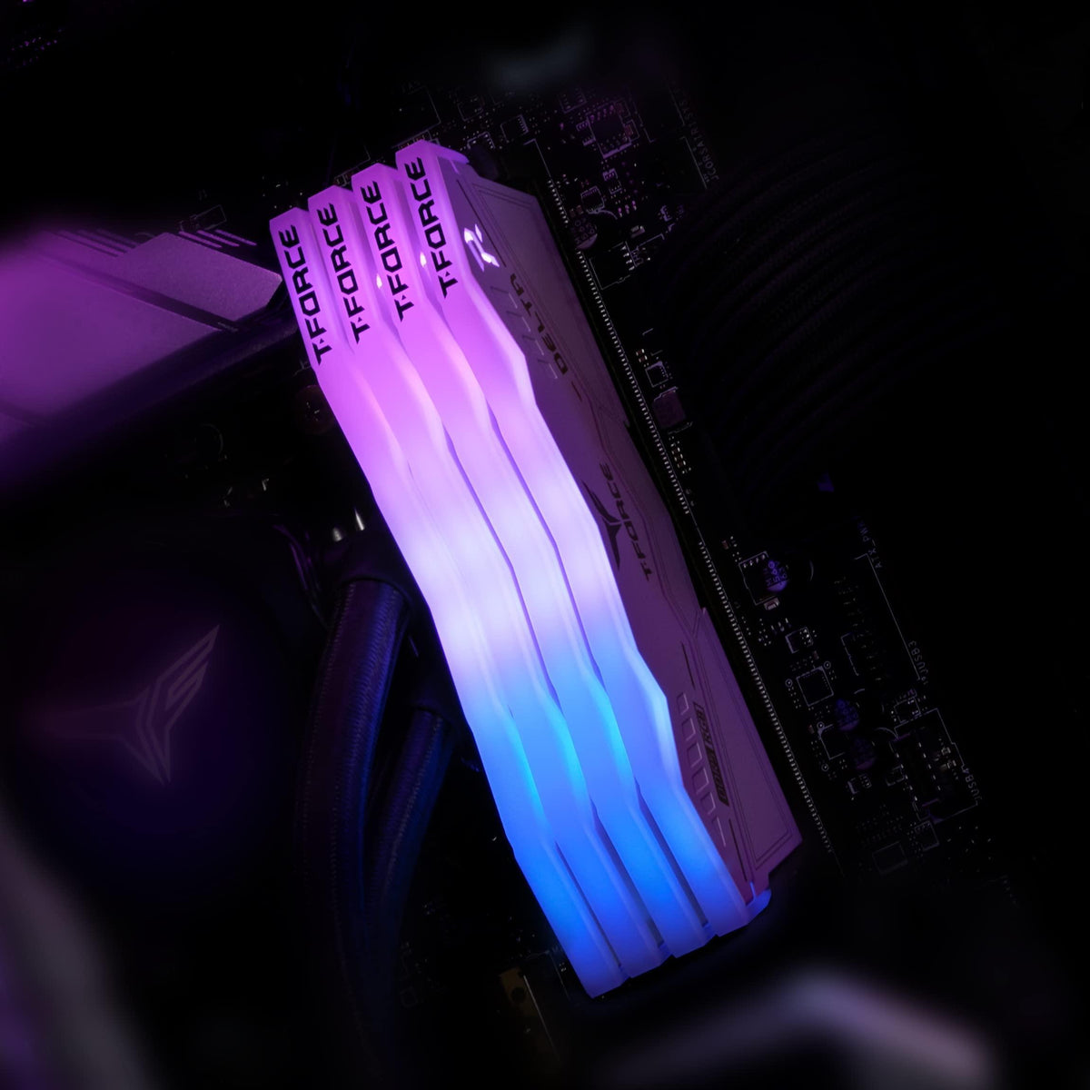 TEAMGROUP T-Force Delta RGB DDR5 Ram 96GB (2x48GB) 6800MHz PC5-54400 CL36 Desktop Memory Module Ram for 600 700 Series Chipset XMP 3.0 Ready White - FF4D596G6800HC36DDC01