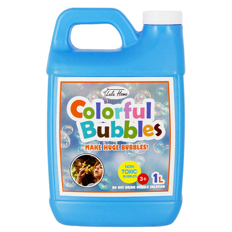 Lulu Home 33.8 OZ/1 L Concentrated Bubble Solution, Refill for Bubble Machines, Giant Wands, and Blowers - Up to 2.5 Gallons for Kids' Birthday Parties
