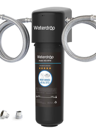 Waterdrop 10UA Under Sink Water Filter System, Reduces PFAS, PFOA/PFOS, Lead, Chlorine, Bad Taste & Odor, Under Counter Water Filter Direct Connect to Kitchen Faucet, NSF/ANSI 42 Certified, 1 Year