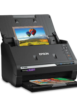 Epson FastFoto FF-680W Wireless High-Speed Photo and Document Scanning System, Black