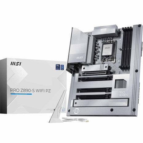 MSI PRO Z890-S WiFi PZ Motherboard, Back-Connect ATX - Supports Intel Core Ultra Processors (Series 2), LGA 1851 - DDR5 Memory Boost (8600+ MT/s OC), PCIe 5.0 x16, M.2 Gen5, Wi-Fi 7, 2.5G LAN