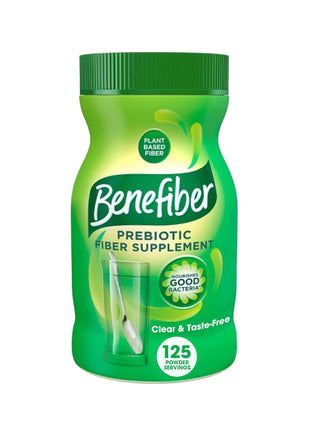 Benefiber Daily Prebiotic Fiber Supplement Powder for Digestive Health, Unflavored   125 Servings (17.6 Ounces)