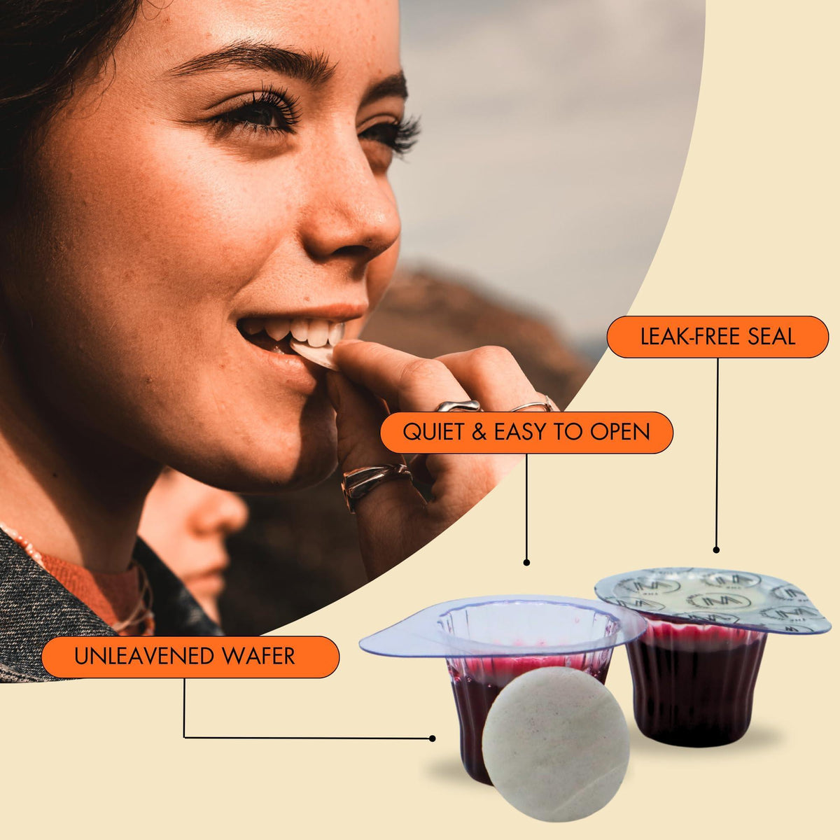 The Miracle Meal Pre-filled Communion Cups and Wafer Set - Box of 1000 - with 100% Trusted Concord Grape Juice & Wafer - Made in the USA - Premium Quality Guaranteed
