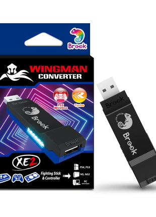 Brook Wingman XE 2 Converter - Two in One Wireless Controller Adapter for PS, NS, NS 2 Consoles, and PC, Supports Remap and Adjustable Turbo