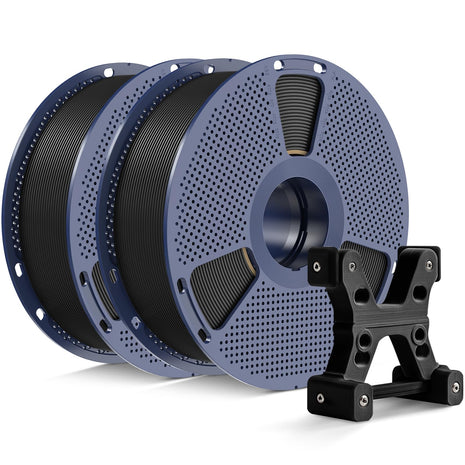 Official SUNLU PETG Filament 1.75mm, 2kg(4.4lbs) 3D Printer Filament Bundle, Strong Toughness, Better Layer Adhesion, Dimensional Accuracy +/- 0.02mm, Black+Black