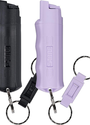 SABRE Pepper Spray - Quick Release Keychain for Easy Carry & Fast Access, Max Police Strength Self Defense OC Spray With UV Dye, 10 Sec. Spray Time, Finger Grip - Faster Aim, 0.54 fl oz, Secure Safety