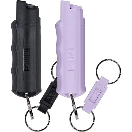 SABRE Pepper Spray - Quick Release Keychain for Easy Carry & Fast Access, Max Police Strength Self Defense OC Spray With UV Dye, 10 Sec. Spray Time, Finger Grip - Faster Aim, 0.54 fl oz, Secure Safety