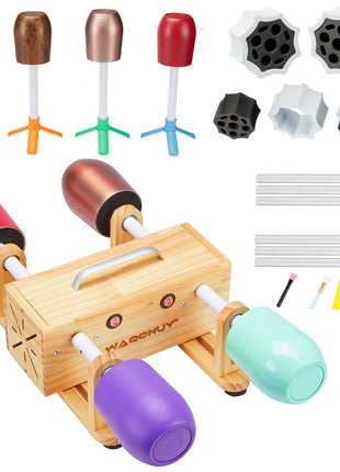 4 Cup Turner for Crafts Tumbler,Epoxy Glitter 4 arms Tumbler Full Kits,DIY Cuptisserie Turner,Cup Spinner Machine Kit for Crafts Epoxy Tumbler