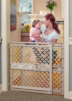 Toddleroo by North States - Supergate Ergo Baby Gate: Plastic Baby Gate for Stairs & Doorways - Adjustable Indoor Safety Gate - Made in USA - 26 to 42 Inches Wide - 26 Inches Tall - Sand