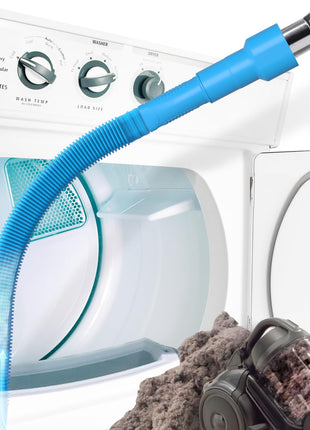Holikme Dryer Vent Cleaner Kit Dryer Lint Vacuum Attachment Brush, Lint Remover, Dryer Vent Vacuum Hose Replacement Parts,Duct Cleaning,Blue