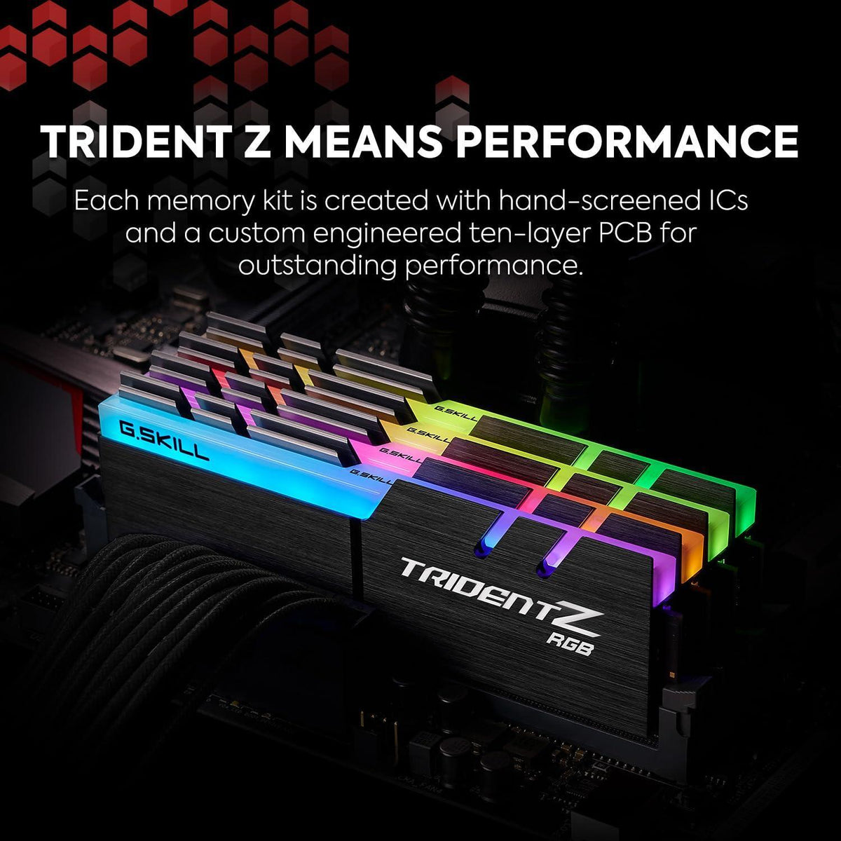 G.SKILL Trident Z RGB Series (XMP) DDR4 RAM 32GB (2x16GB) 3200MT/s CL16-18-18-38 1.35V Intel AMD Desktop Computer Memory UDIMM (F4-3200C16D-32GTZR)