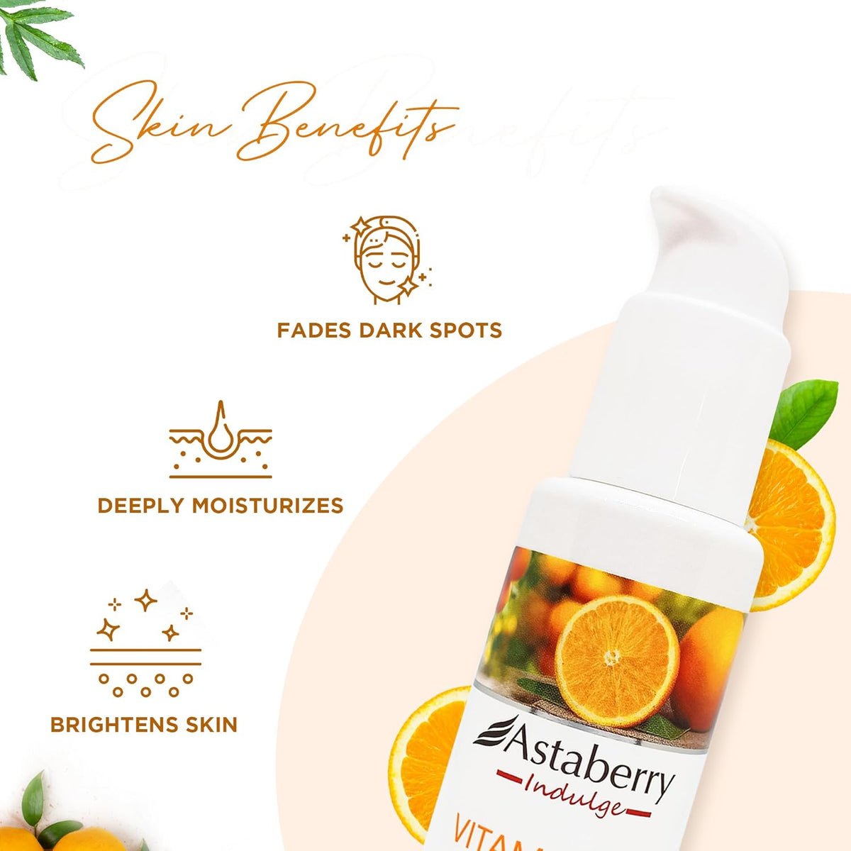 Astaberry Indulge Vitamin C Face Moisturizer for Glowing Skin | Hydrates Skin | Fades Dark Spots | With Orange Peel & Fermented Carrot Extract | Boosts collagen -100ml