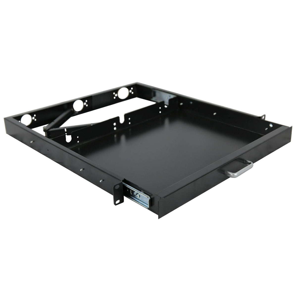 RAISING ELECTRONICS 1U Rack Mount Sliding Keyboard Tray Cantilever for Server Data Network Rack