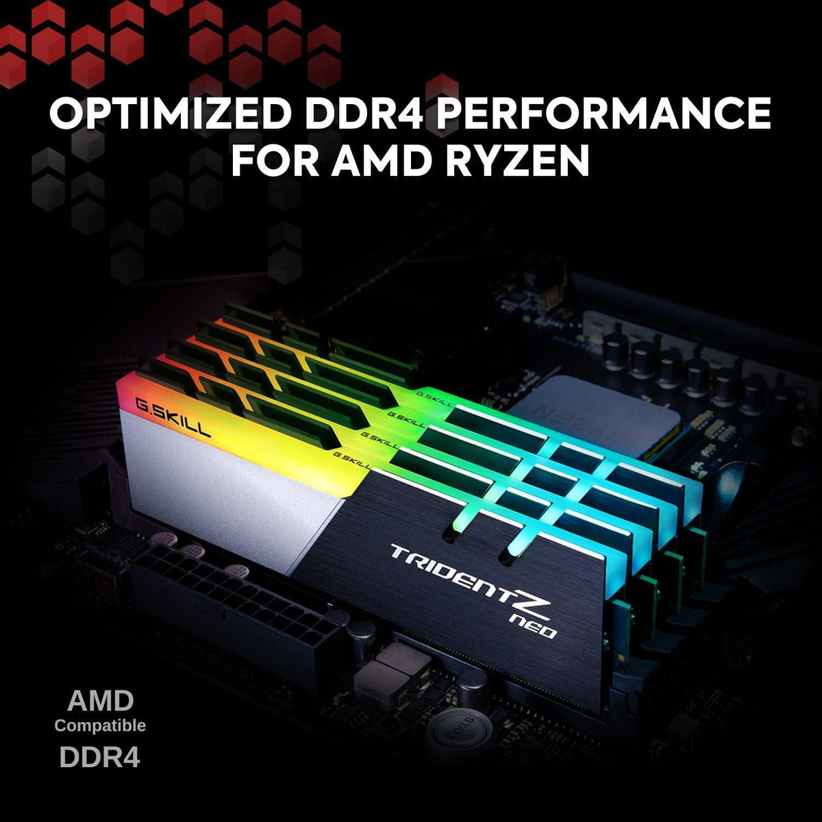 G.SKILL Trident Z Neo Series (XMP) DDR4 RAM 32GB (2x16GB) 4000MT/s CL18-22-22-42 1.40V Intel AMD Desktop Computer Memory UDIMM (F4-4000C18D-32GTZN)