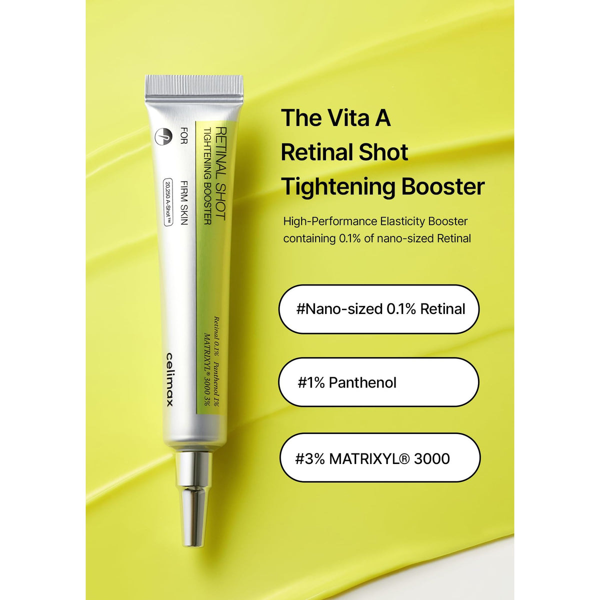 celimax The Vita A Retinal Shot Tightening Booster | Pore Minimizer, Wrinkles & Fine Lines, Firmer Skin, 15ml