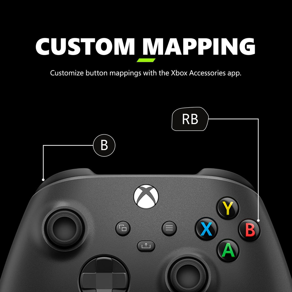Xbox Core Wireless Gaming Controller + USB-C® Cable – Carbon Black Series X|S, One, Windows PC, Android, and iOS