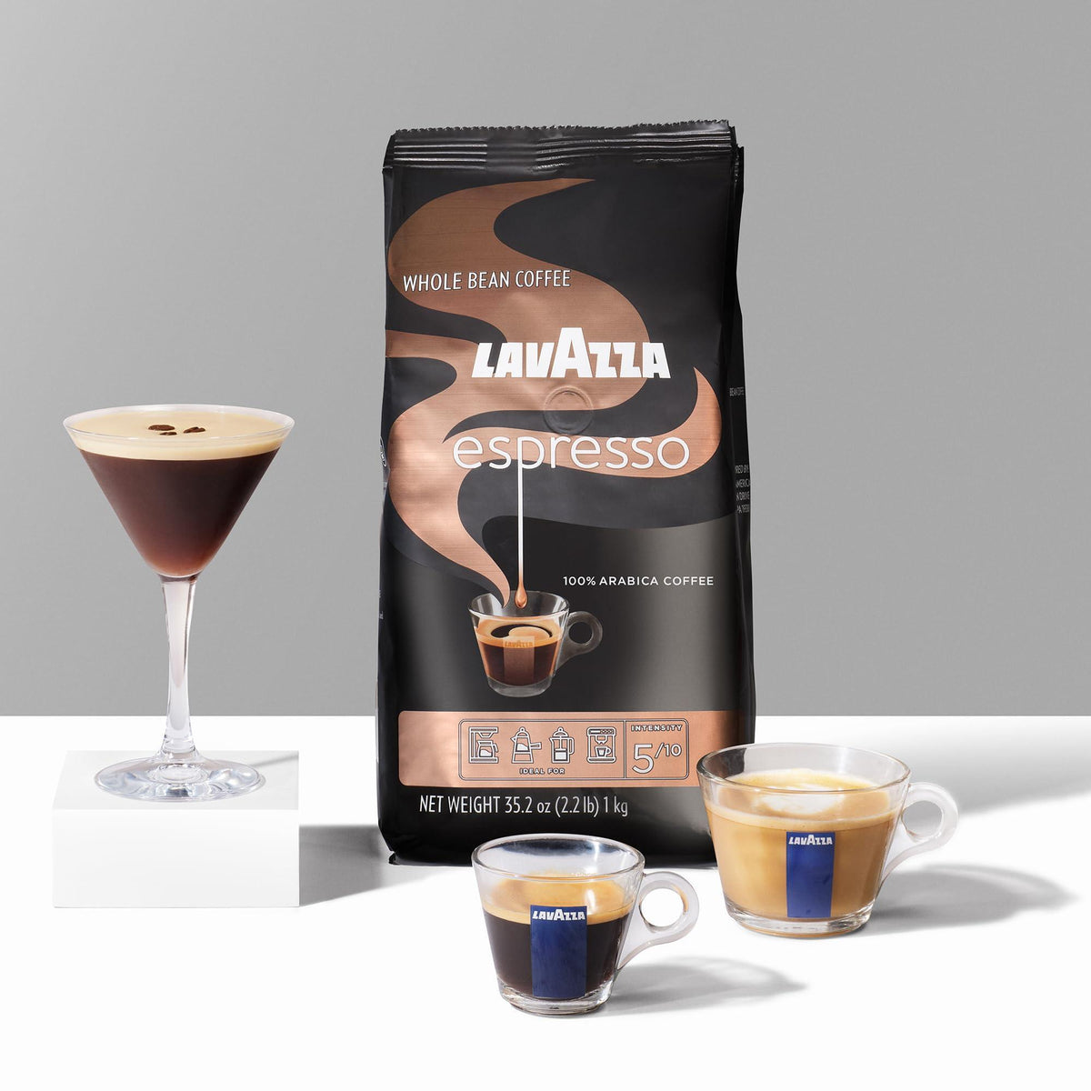 Lavazza Espresso Whole Bean Coffee, Medium Roast, 100% Arabica, 2.2 lb Bag (Pack of 1)