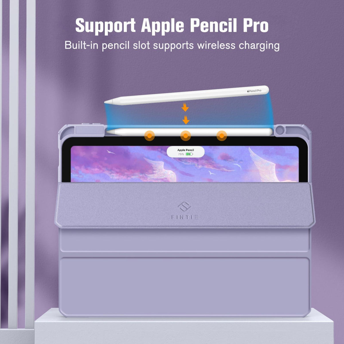 Fintie Hybrid Slim Case for iPad Air 11-inch M3 (2025) / M2 (2024), iPad Air 5th (2022) / 4th Generation (2020) 10.9 Inch - Shockproof Cover with Clear Back Shell & Pencil Holder, Lilac Purple