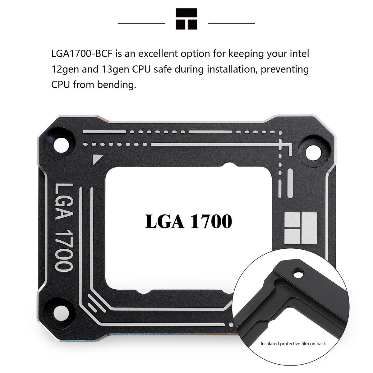 Thermalright Intel 12th/13th Generation LGA1700 Anti-Bending Buckle, Curved Pressure Plate,CPU Stress Bending Correction Fixer, Fully Fitted and Fixed Without Trace Installation (Black)