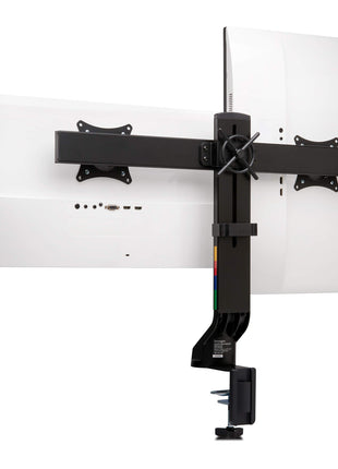 Kensington Dual Monitor Mount for Desk, C-clamp Vesa Monitor Stand Fits 2 Ultrawide Monitors Up to 27 Inches, Low Profile Stand, Height Adjustable Rotating Free Standing Arm, Black
