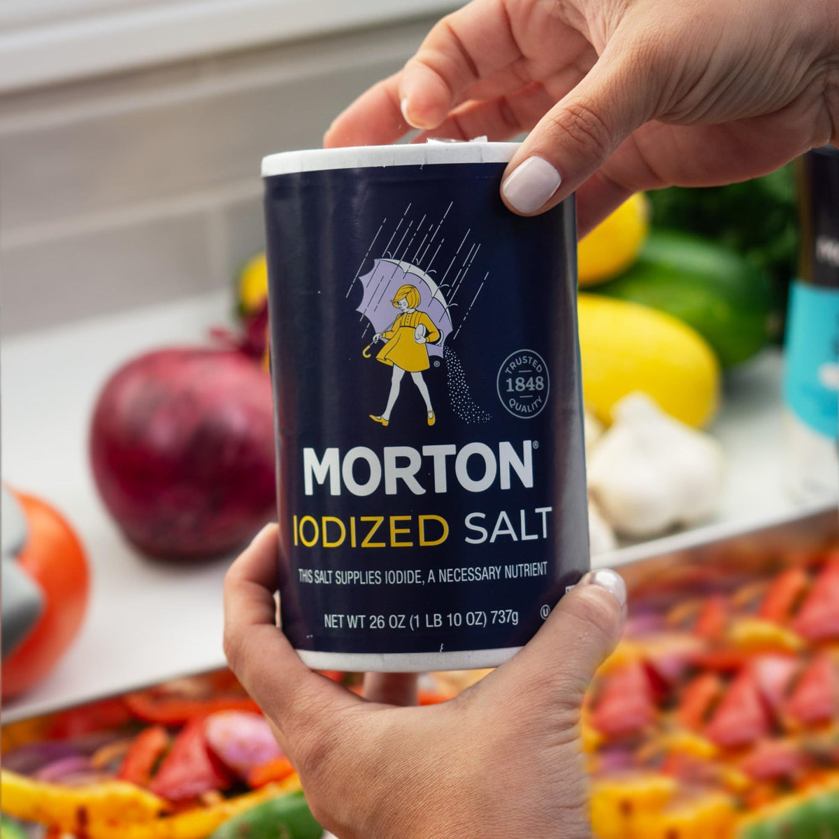Morton Iodized Salt, All-Purpose, (26 oz), 2-Pack - All-Purpose, Perfect for Cooking & Table Use