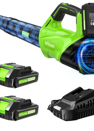 2025 Upgrade Leaf Blower, Leaf Blower Cordless with 2 * 2.6AH Batteries and Fast Charger, 450CFM &150MPH and 2 Speed Mode, Lightweight Electric Leaf Blowers for Lawn,Yard, Leaves, Dust,Snow Care
