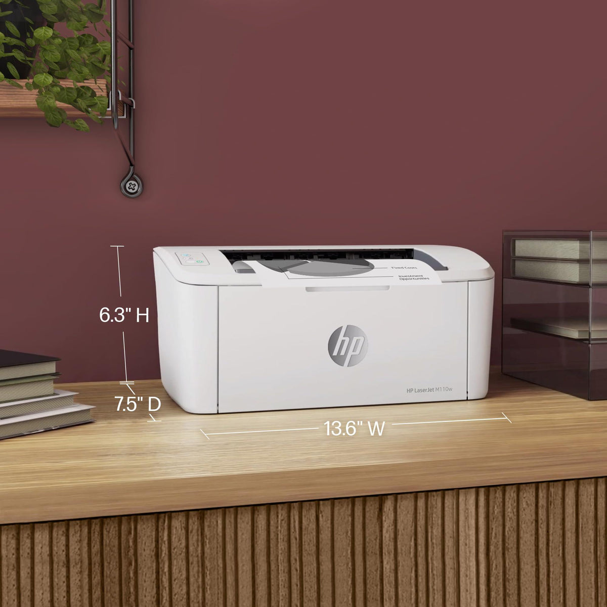 HP LaserJet M110w Wireless Black & White Printer, Print, Fast speeds, Easy setup, Mobile printing, Best for small teams