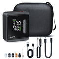 Tire Inflator Portable Air Compressor, 150PSI Cordless Air Pump for Car Tires, 3X Faster Battery & 12V DC Dual Power Electric Bike Pump with Pressure Gauge, for Car Bicycle Ball and More