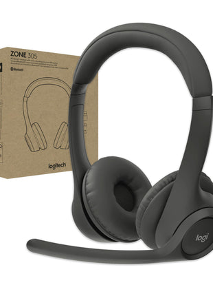 Logitech Zone 305 for Business Wireless Bluetooth Headset - UC with Dangle | For Google Meet, Google Voice, Zoom, compatible platforms: Windows, Mac, Chrome, Linux, iOS, iPadOS, Android