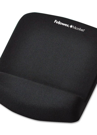 Fellowes PlushTouch Mouse Pad w/Wrist Support-Mouse Pad/Wrist Rest w/Foam Fusion,7-1/4 inchx9-3/8 inchx1 inch,Black