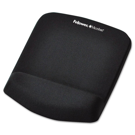 Fellowes PlushTouch Mouse Pad w/Wrist Support-Mouse Pad/Wrist Rest w/Foam Fusion,7-1/4 inchx9-3/8 inchx1 inch,Black