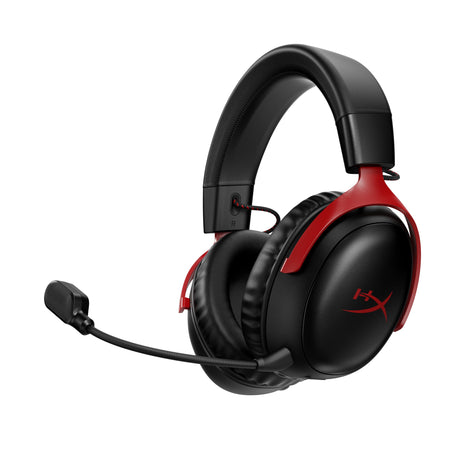 HyperX Cloud III Wireless – Gaming Headset for PC, PS5, PS4, up to 120-hour Battery, 2.4GHz Wireless, Spatial Audio, 53mm Angled Drivers, Memory Foam, Durable Frame, 10mm Microphone, Black/Red